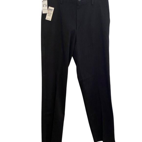 Dockers Men's Classic Fit Pants All Motion Comfort Waistband 34x34 Black NEW NWT - Picture 1 of 14